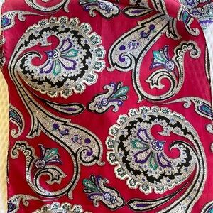 Paisley Scarf Burgundy Blue Black